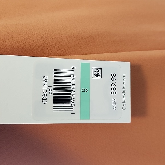 NWT Calvin Klein Sleeveless Bow Neck Sheath Dress, Size 8 - Picture 13 of 14